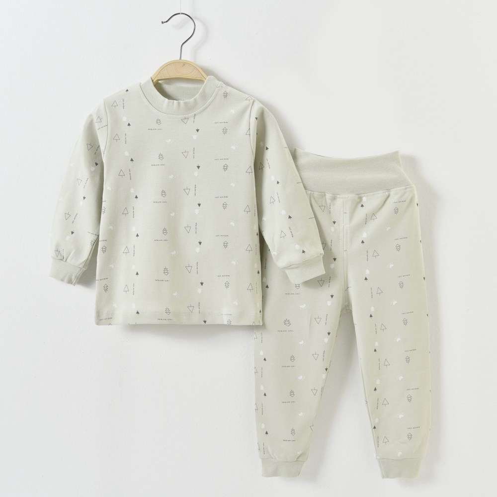 2-Piece Combed Cotton Clothes Set Age 1-6 Pine Tree